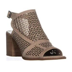 Vince Camuto leather sandals  ankle straps women 10M perforated casual vacation